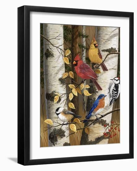 Autumn Friends-William Vanderdasson-Framed Premium Giclee Print