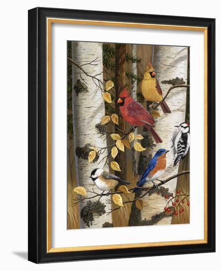 Autumn Friends-William Vanderdasson-Framed Premium Giclee Print