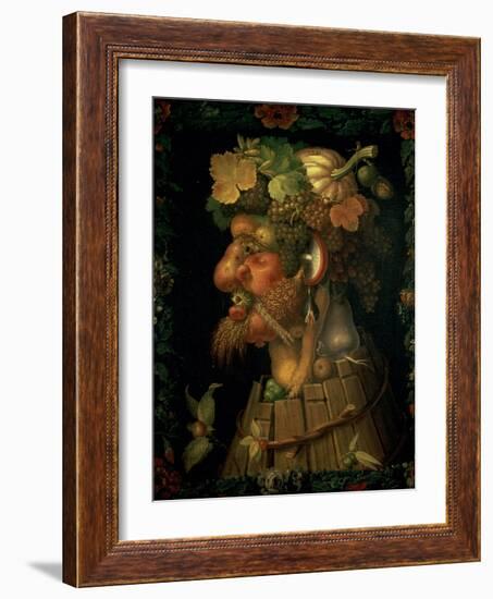 Autumn, from a Series Depicting the Four Seasons, Commissioned by Emperor Maximilian II-Giuseppe Arcimboldo-Framed Giclee Print