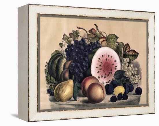 Autumn Fruit-Currier & Ives-Framed Premier Image Canvas