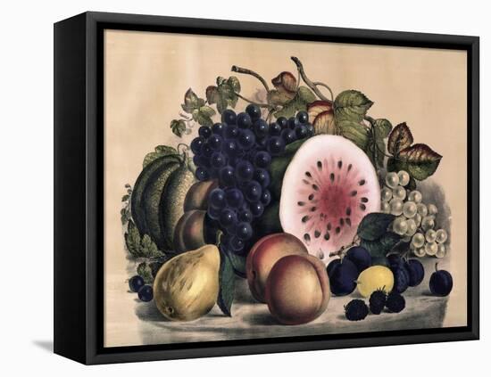 Autumn Fruit-Currier & Ives-Framed Premier Image Canvas