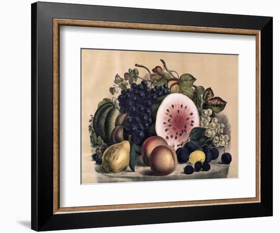 Autumn Fruit-Currier & Ives-Framed Giclee Print