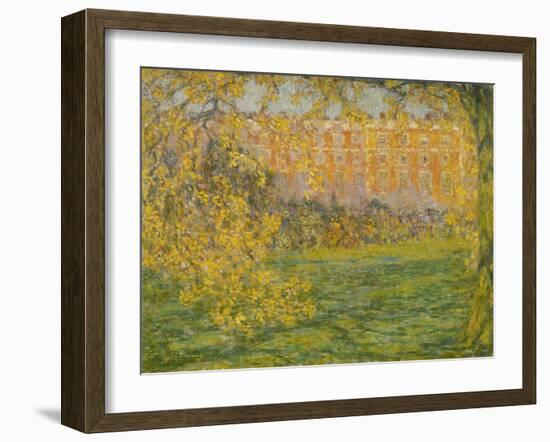 Autumn, Hampton Court; Automne, Hampton Court, 1908-Henri Eugene Augustin Le Sidaner-Framed Giclee Print