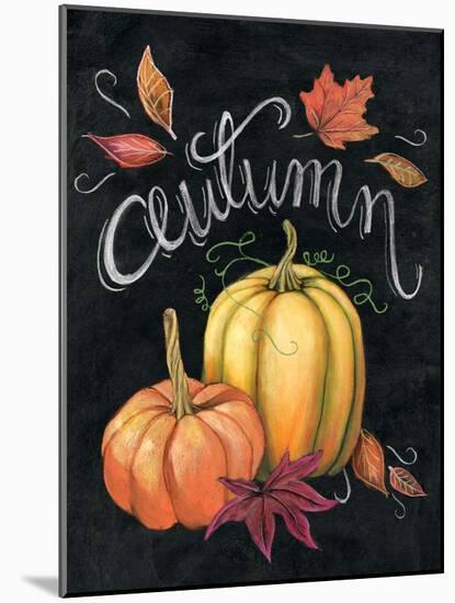 Autumn Harvest I Gold Pumpkin-Mary Urban-Mounted Art Print