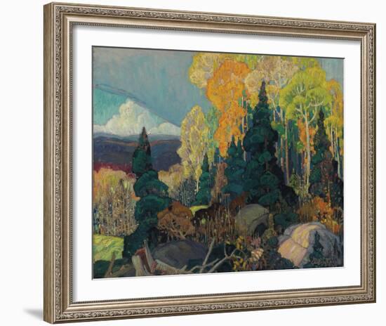 Autumn Hillside-Franklin Carmichael-Framed Giclee Print