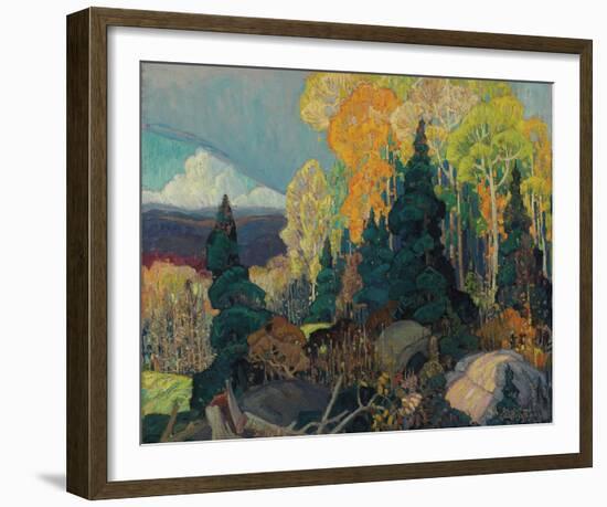 Autumn Hillside-Franklin Carmichael-Framed Giclee Print