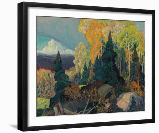 Autumn Hillside-Franklin Carmichael-Framed Giclee Print