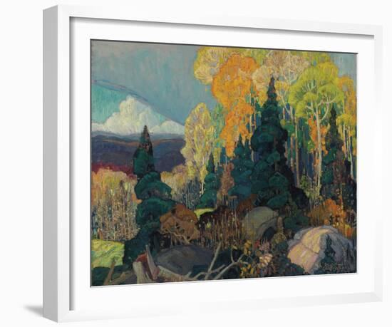 Autumn Hillside-Franklin Carmichael-Framed Giclee Print