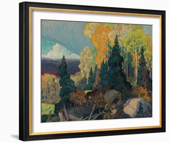 Autumn Hillside-Franklin Carmichael-Framed Giclee Print