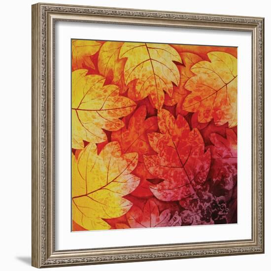 Autumn Hues I-Blue Fish-Framed Art Print