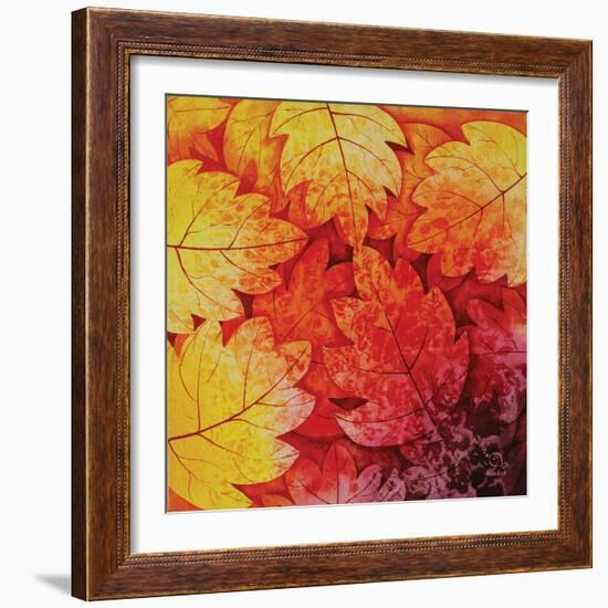 Autumn Hues I-Blue Fish-Framed Art Print