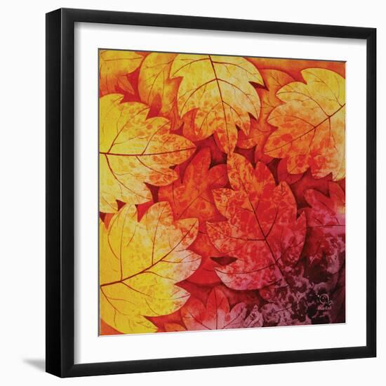 Autumn Hues I-Blue Fish-Framed Art Print