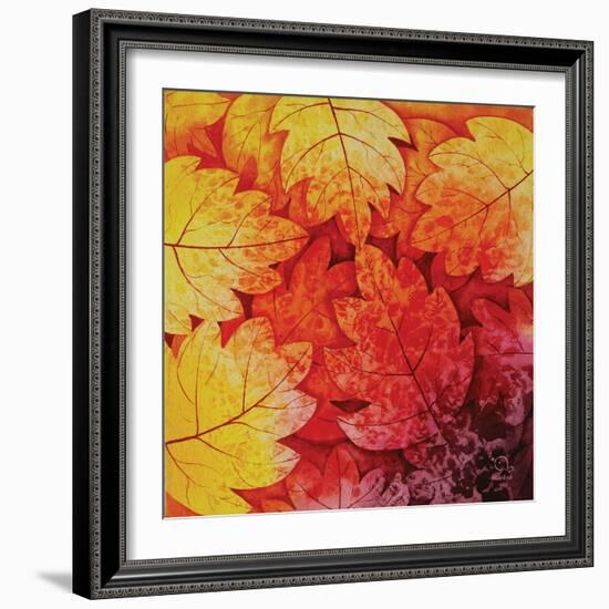 Autumn Hues I-Blue Fish-Framed Art Print