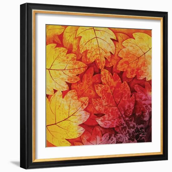 Autumn Hues I-Blue Fish-Framed Art Print