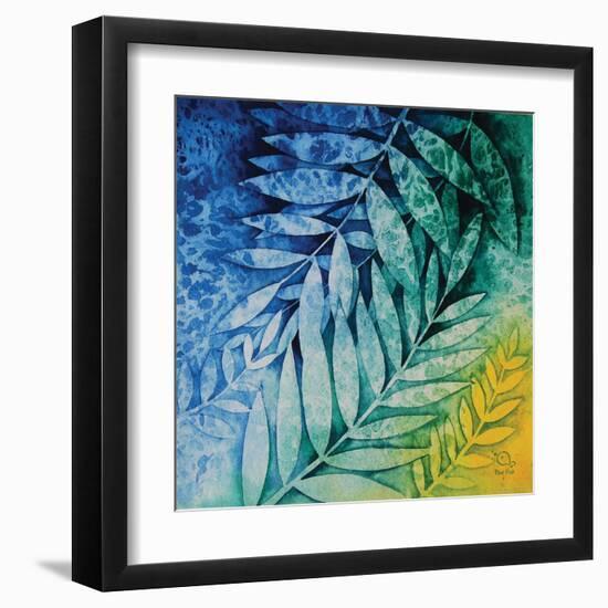 Autumn Hues II-Blue Fish-Framed Art Print