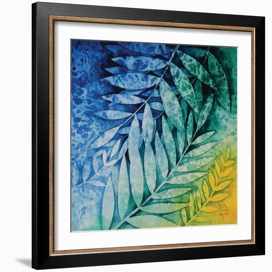 Autumn Hues II-Blue Fish-Framed Art Print