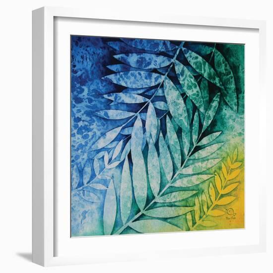 Autumn Hues II-Blue Fish-Framed Art Print