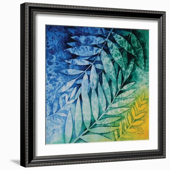 Autumn Hues II-Blue Fish-Framed Art Print