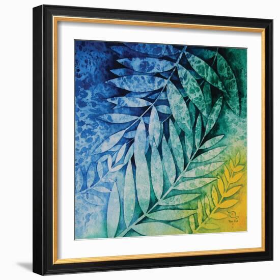 Autumn Hues II-Blue Fish-Framed Art Print