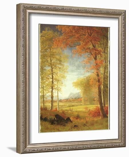 Autumn in America, Oneida County, New York-Albert Bierstadt-Framed Giclee Print