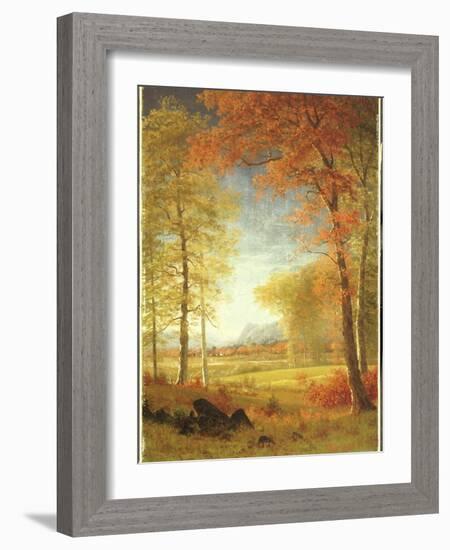 Autumn in America, Oneida County, New York-Albert Bierstadt-Framed Giclee Print