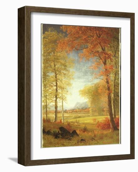 Autumn in America, Oneida County, New York-Albert Bierstadt-Framed Giclee Print