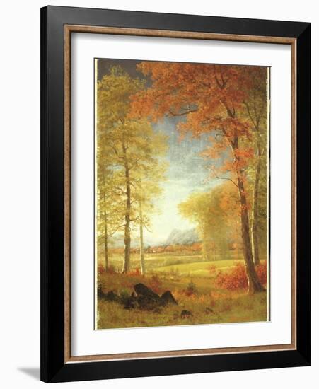 Autumn in America, Oneida County, New York-Albert Bierstadt-Framed Giclee Print