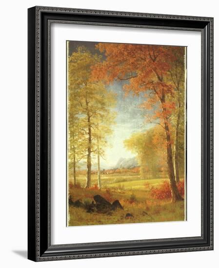 Autumn in America, Oneida County, New York-Albert Bierstadt-Framed Giclee Print