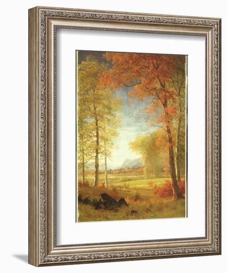 Autumn in America, Oneida County, New York-Albert Bierstadt-Framed Giclee Print