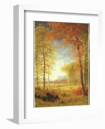 Autumn in America, Oneida County, New York-Albert Bierstadt-Framed Giclee Print
