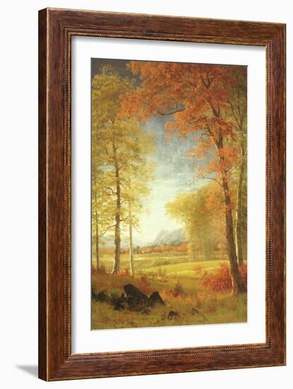 Autumn in America, Oneida County, New York-Albert Bierstadt-Framed Giclee Print