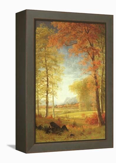 Autumn in America, Oneida County, New York-Albert Bierstadt-Framed Premier Image Canvas