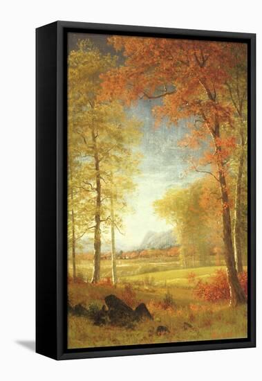 Autumn in America, Oneida County, New York-Albert Bierstadt-Framed Premier Image Canvas