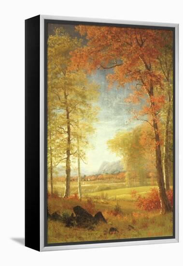 Autumn in America, Oneida County, New York-Albert Bierstadt-Framed Premier Image Canvas