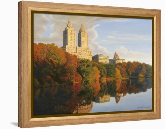 Autumn in Central Park-John Zaccheo-Framed Premier Image Canvas