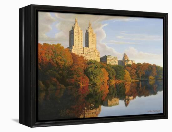 Autumn in Central Park-John Zaccheo-Framed Premier Image Canvas