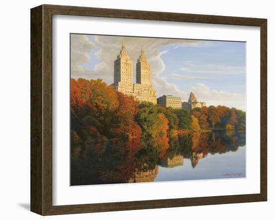 Autumn in Central Park-John Zaccheo-Framed Giclee Print