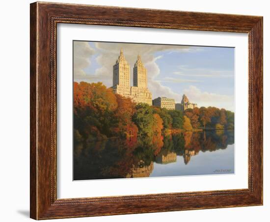 Autumn in Central Park-John Zaccheo-Framed Giclee Print