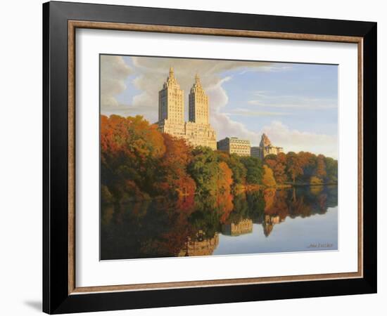 Autumn in Central Park-John Zaccheo-Framed Giclee Print