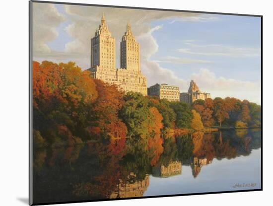 Autumn in Central Park-John Zaccheo-Mounted Giclee Print