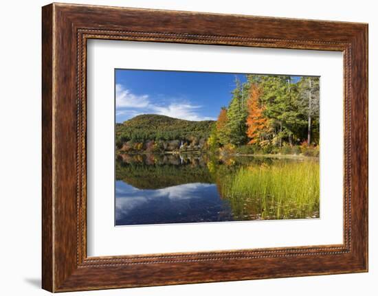 Autumn in Crystal Lake with Eaton, New Hampshire-Armin Mathis-Framed Photographic Print