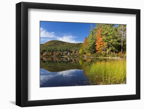 Autumn in Crystal Lake with Eaton, New Hampshire-Armin Mathis-Framed Photographic Print