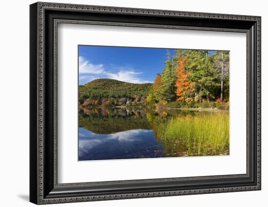 Autumn in Crystal Lake with Eaton, New Hampshire-Armin Mathis-Framed Photographic Print