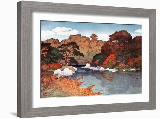 Autumn in Hundred Flower Garden at Muko-Jima, C1900-1950-Yoshida Hiroshi-Framed Giclee Print