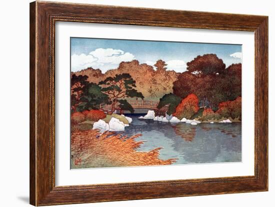 Autumn in Hundred Flower Garden at Muko-Jima, C1900-1950-Yoshida Hiroshi-Framed Giclee Print