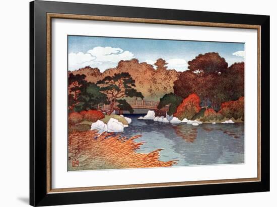 Autumn in Hundred Flower Garden at Muko-Jima, C1900-1950-Yoshida Hiroshi-Framed Giclee Print