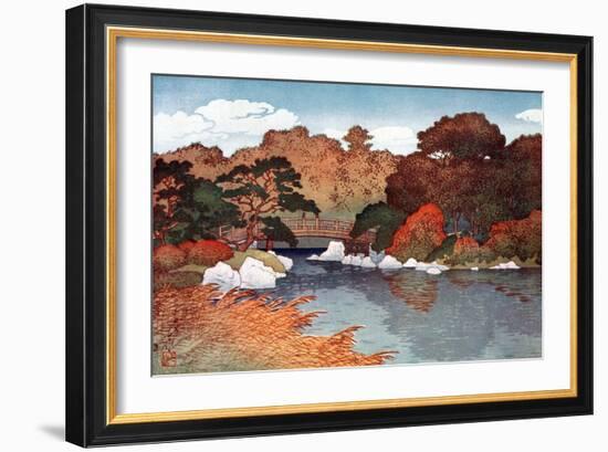 Autumn in Hundred Flower Garden at Muko-Jima, C1900-1950-Yoshida Hiroshi-Framed Giclee Print