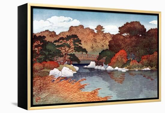 Autumn in Hundred Flower Garden at Muko-Jima, C1900-1950-Yoshida Hiroshi-Framed Premier Image Canvas