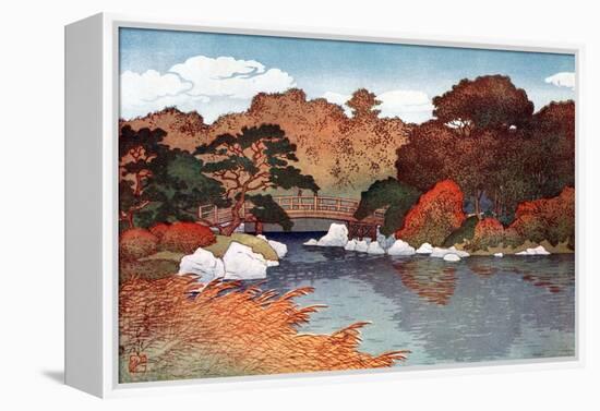 Autumn in Hundred Flower Garden at Muko-Jima, C1900-1950-Yoshida Hiroshi-Framed Premier Image Canvas