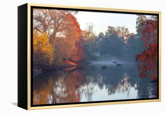 Autumn in Kew Gardens, UNESCO World Heritage Site, Kew, Greater London, England, UK-Simon Montgomery-Framed Premier Image Canvas
